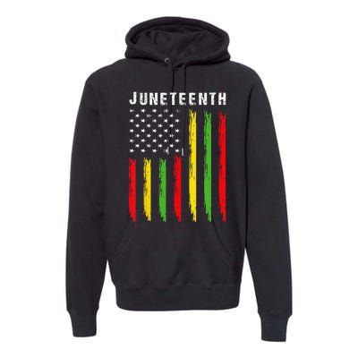 African American Flag Juneteenth Wo Premium Hoodie