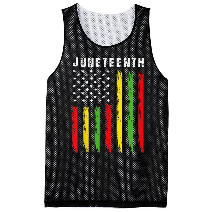 African American Flag Juneteenth Wo Mesh Reversible Basketball Jersey Tank