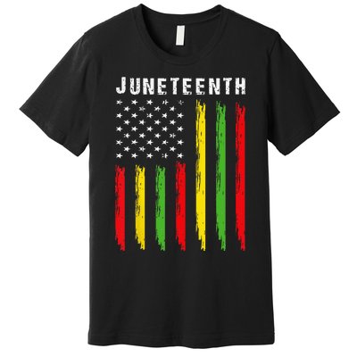 African American Flag Juneteenth Wo Premium T-Shirt