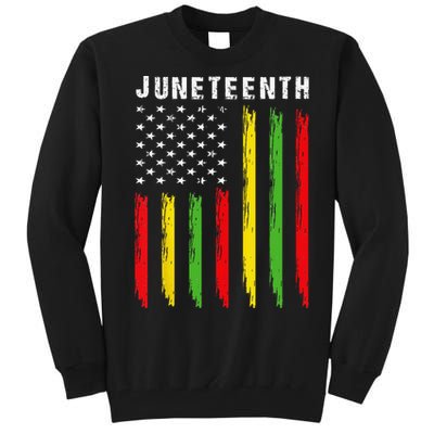 African American Flag Juneteenth Wo Tall Sweatshirt