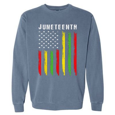 African American Flag Juneteenth Wo Garment-Dyed Sweatshirt