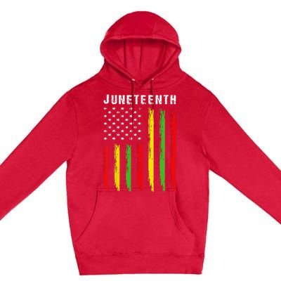 African American Flag Juneteenth Wo Premium Pullover Hoodie