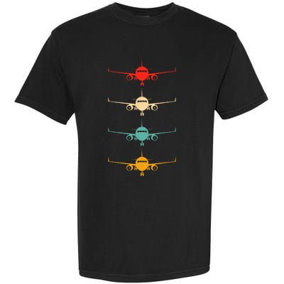 Aviation Airplane Flying Airline Funny Vintage Pilot Garment-Dyed Heavyweight T-Shirt