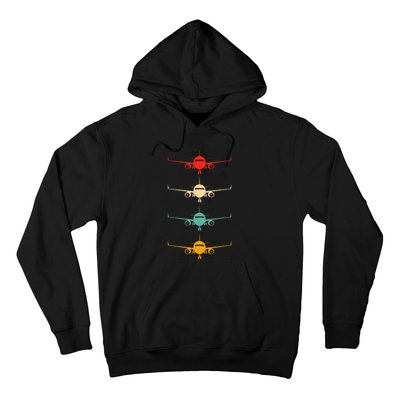 Aviation Airplane Flying Airline Funny Vintage Pilot Hoodie