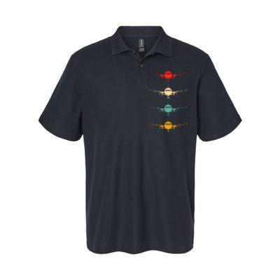 Aviation Airplane Flying Airline Funny Vintage Pilot Softstyle Adult Sport Polo