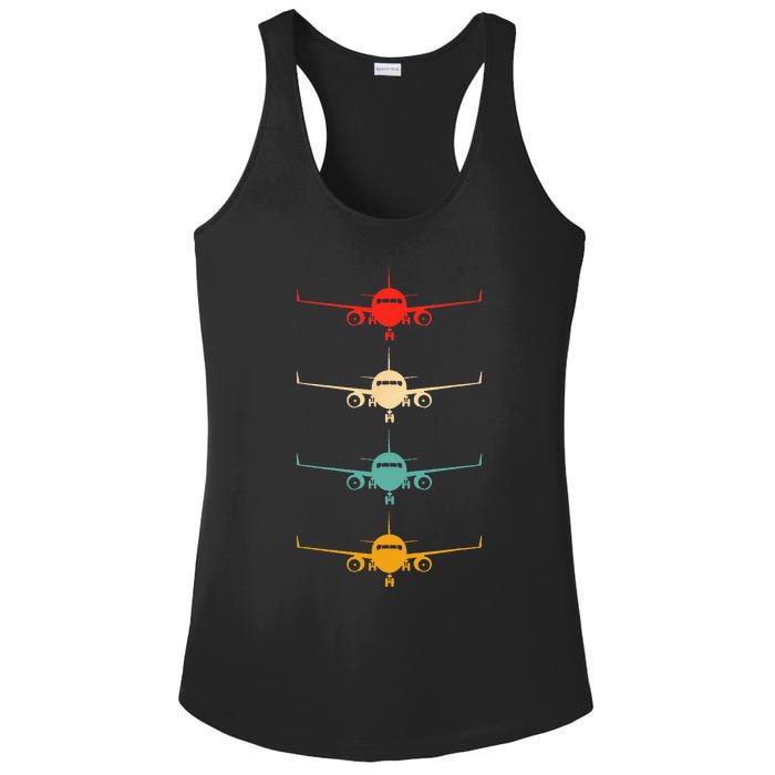 Aviation Airplane Flying Airline Funny Vintage Pilot Ladies PosiCharge Competitor Racerback Tank