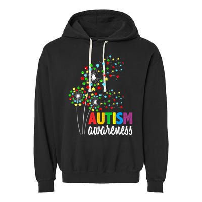 Autism Awareness Flower Autism Flower Garment-Dyed Fleece Hoodie