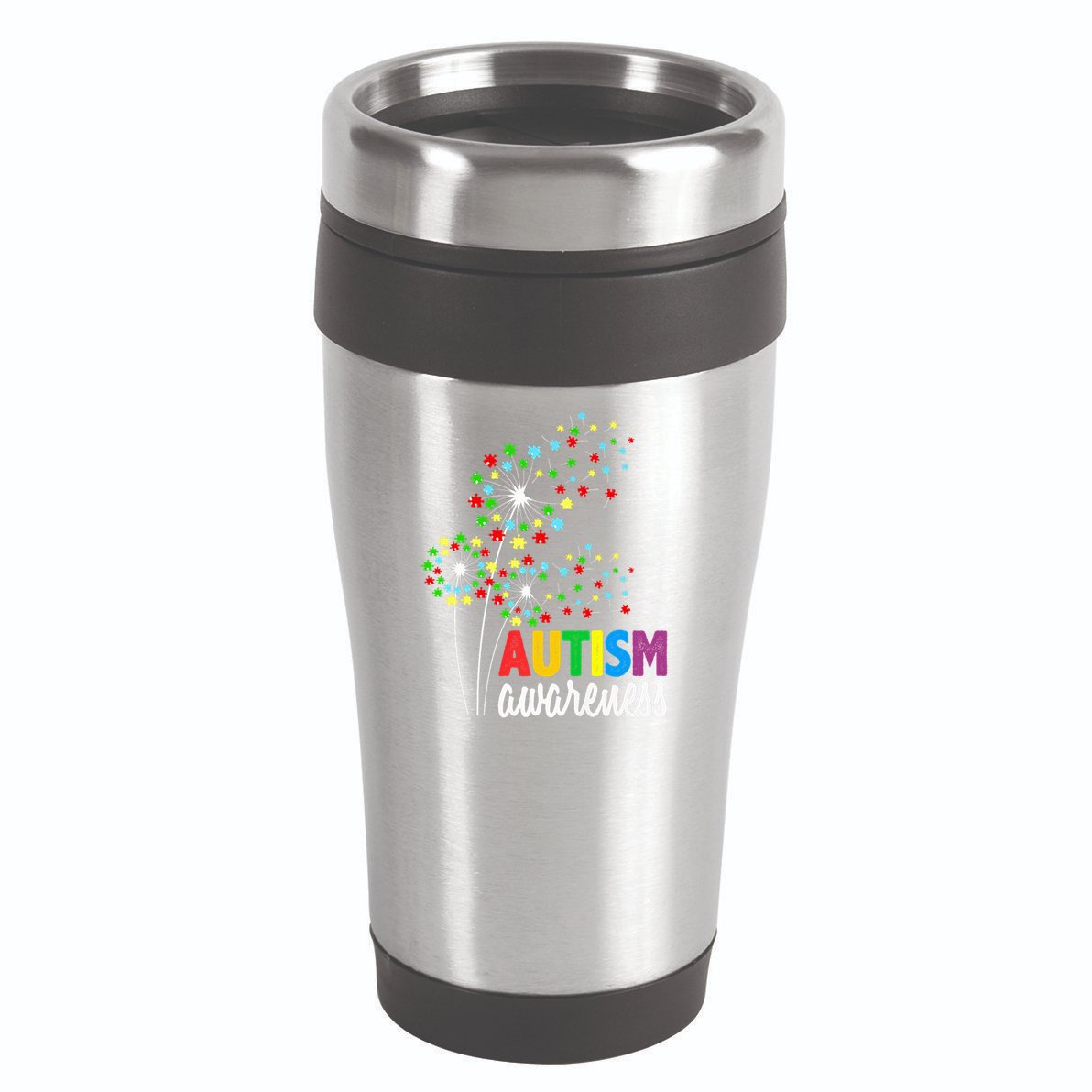 Autism Awareness Flower Autism Flower 16oz Travel Tumbler