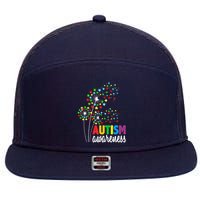 Autism Awareness Flower Autism Flower 7 Panel Mesh Trucker Snapback Hat