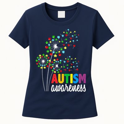 Autism Awareness Flower Autism Flower Womens T-Shirt