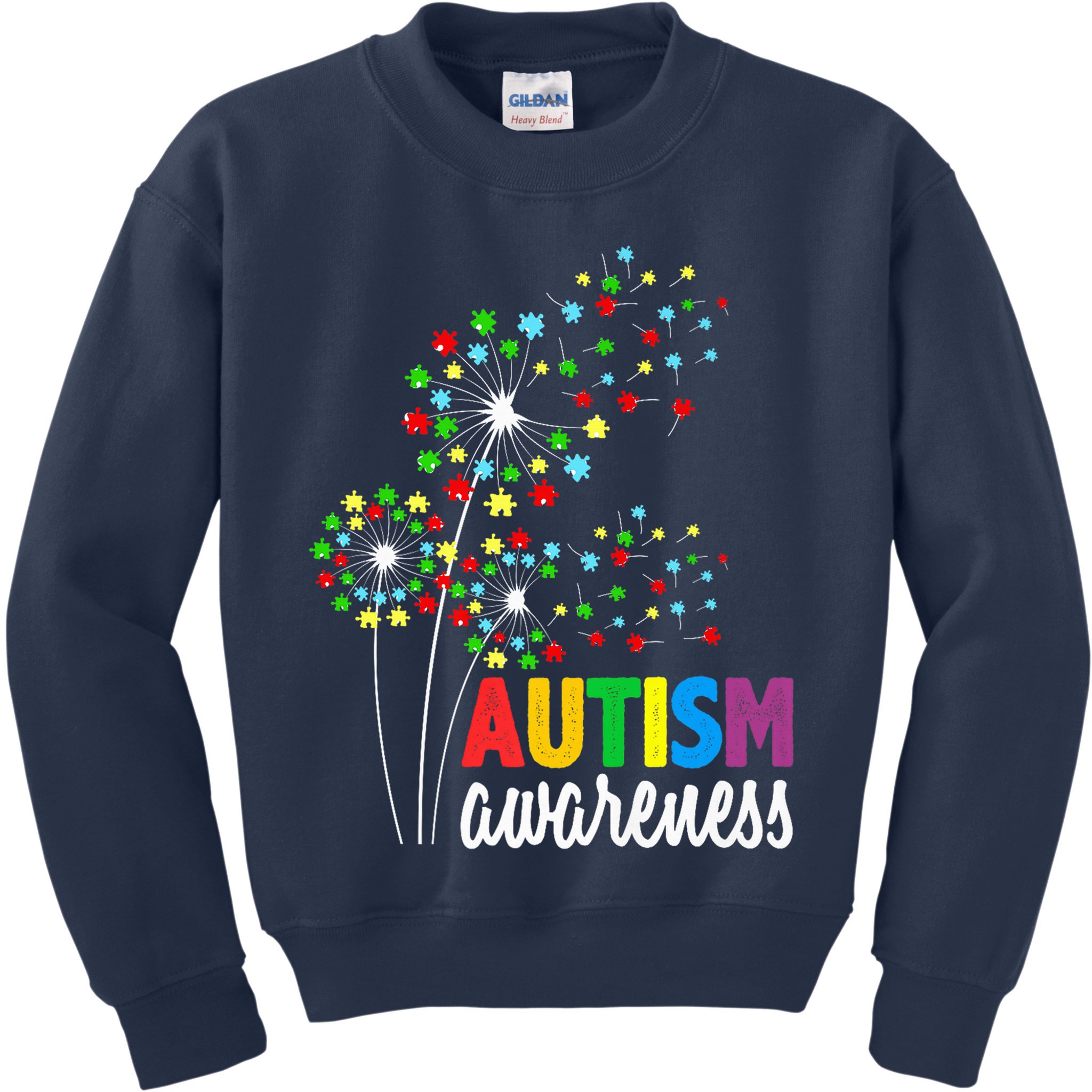 Autism Awareness Flower Autism Flower Kids Sweatshirt