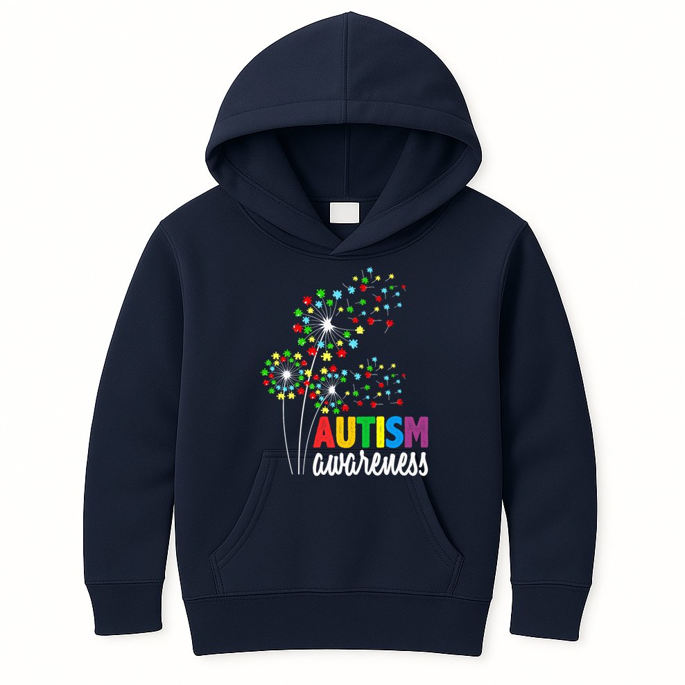 Autism Awareness Flower Autism Flower Kids Hoodie