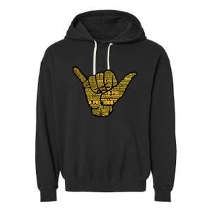 Alpha African Fraternity Hand Sign Words 1906 Garment-Dyed Fleece Hoodie