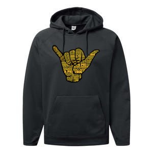 Alpha African Fraternity Hand Sign Words 1906 Performance Fleece Hoodie