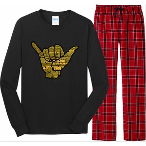 Alpha African Fraternity Hand Sign Words 1906 Long Sleeve Pajama Set