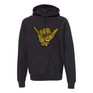 Alpha African Fraternity Hand Sign Words 1906 Premium Hoodie