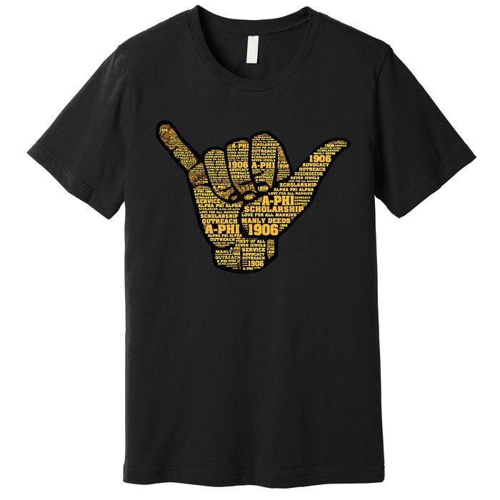 Alpha African Fraternity Hand Sign Words 1906 Premium T-Shirt