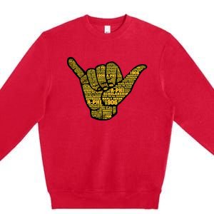 Alpha African Fraternity Hand Sign Words 1906 Premium Crewneck Sweatshirt