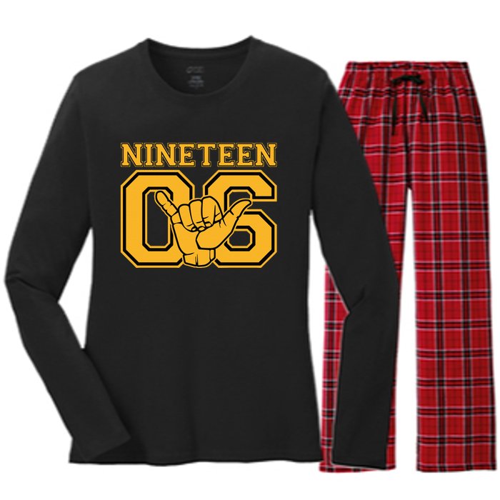 Alpha African Fraternity Hand Sign 1906 Brotherhood Women's Long Sleeve Flannel Pajama Set 