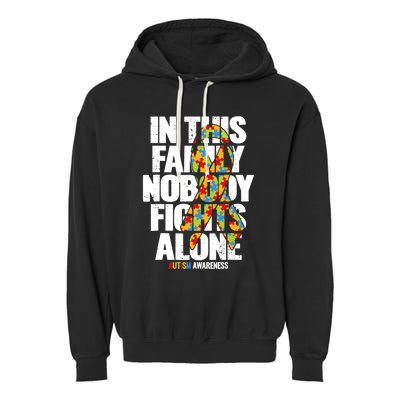 Autism Awareness Family Support Mom Autism Awareness Garment-Dyed Fleece Hoodie