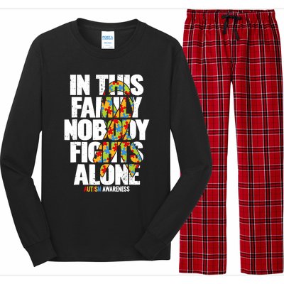 Autism Awareness Family Support Mom Autism Awareness Long Sleeve Pajama Set