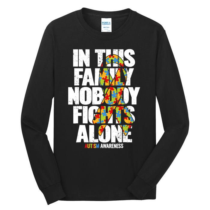 Autism Awareness Family Support Mom Autism Awareness Tall Long Sleeve T-Shirt