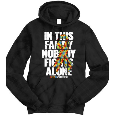 Autism Awareness Family Support Mom Autism Awareness Tie Dye Hoodie