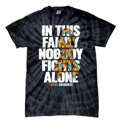 Autism Awareness Family Support Mom Autism Awareness Tie-Dye T-Shirt