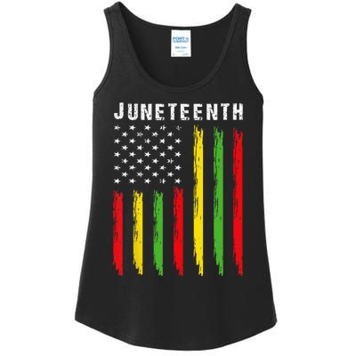 African American Flag Juneteenth Ladies Essential Tank