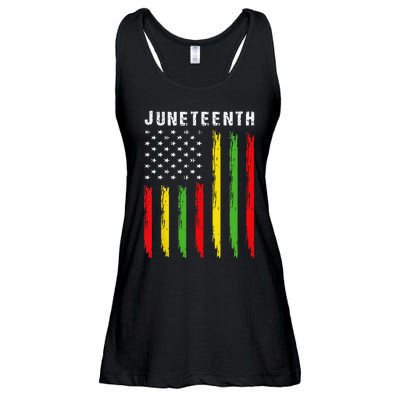 African American Flag Juneteenth Ladies Essential Flowy Tank