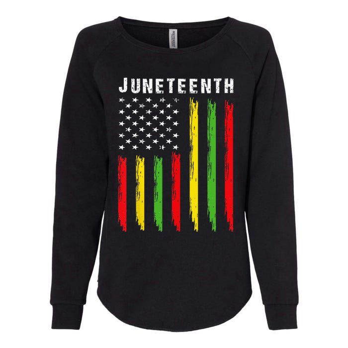 African American Flag Juneteenth Womens California Wash Sweatshirt