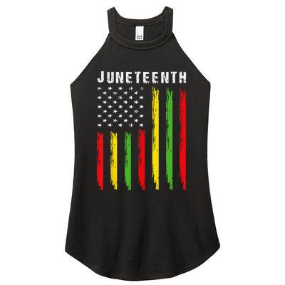 African American Flag Juneteenth Women's Perfect Tri Rocker Tank