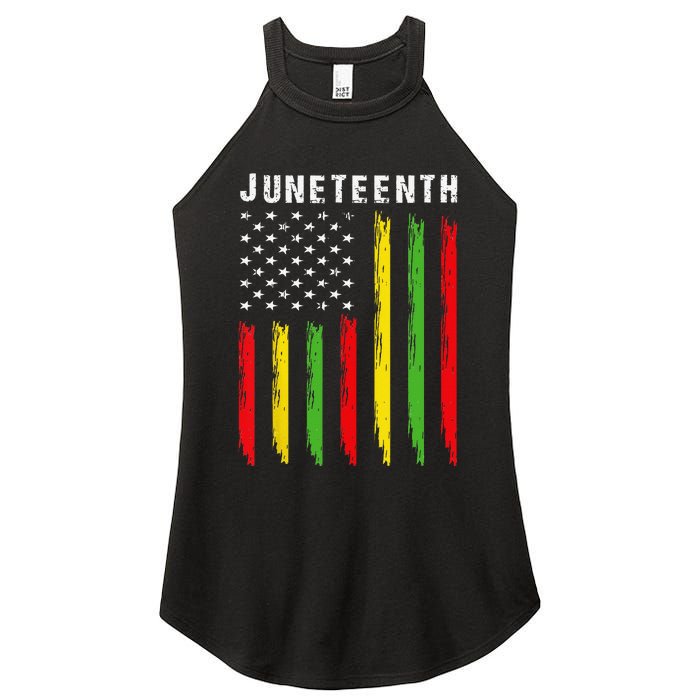 African American Flag Juneteenth Women's Perfect Tri Rocker Tank