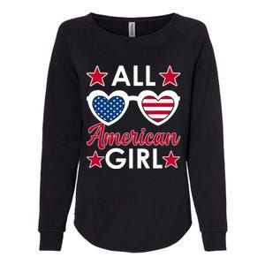 All American Girl 4th Of July Girl Sunglasses Womens California Wash Sweatshirt