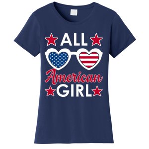 All American Girl 4th Of July Girl Sunglasses Women's T-Shirt