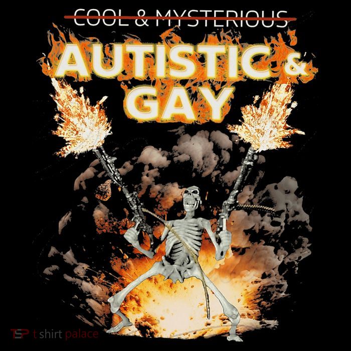 Autistic And Gay Skeleton Funny 7-Panel Snapback Hat