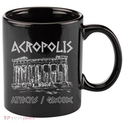 Acropolis Athens Greece Souvenir Greek Parthenon 11oz C Handle Ceramic Mug