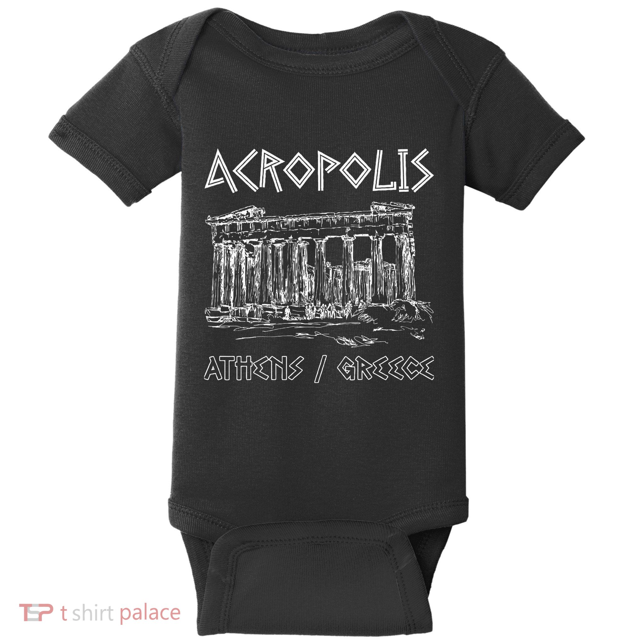 Acropolis Athens Greece Souvenir Greek Parthenon Baby Bodysuit