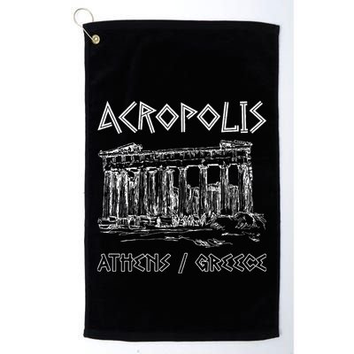 Acropolis Athens Greece Souvenir Greek Parthenon Golf Towel