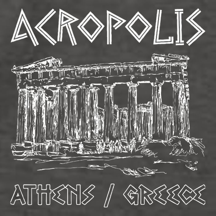 Acropolis Athens Greece Souvenir Greek Parthenon Vector Backpack