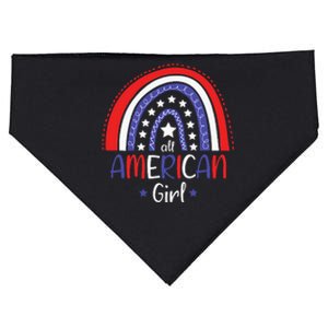 All American Girl July 4th America Flag Rainbow USA-Made Doggie Bandana