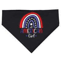 All American Girl July 4th America Flag Rainbow USA-Made Doggie Bandana