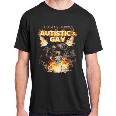 Autistic And Gay Skeleton Adult ChromaSoft Performance T-Shirt