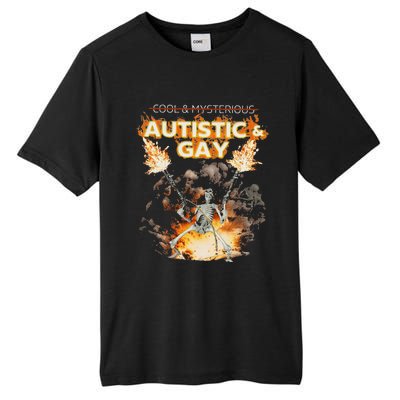 Autistic And Gay Skeleton Tall Fusion ChromaSoft Performance T-Shirt