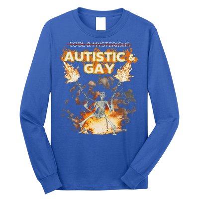 Autistic And Gay Skeleton Long Sleeve Shirt