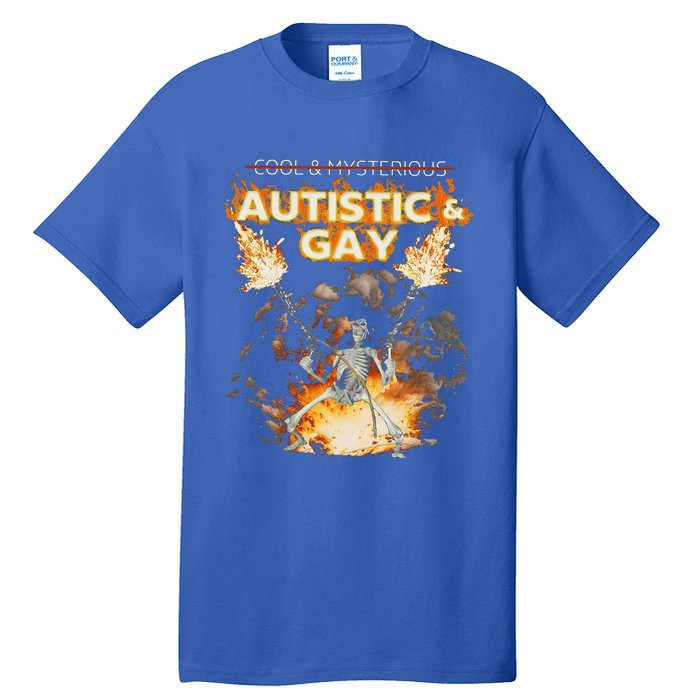 Autistic And Gay Skeleton Tall T-Shirt