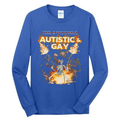 Autistic And Gay Skeleton Tall Long Sleeve T-Shirt