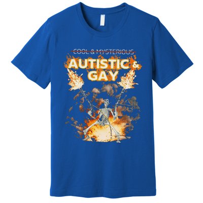 Autistic And Gay Skeleton Premium T-Shirt