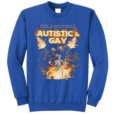 Autistic And Gay Skeleton Tall Sweatshirt