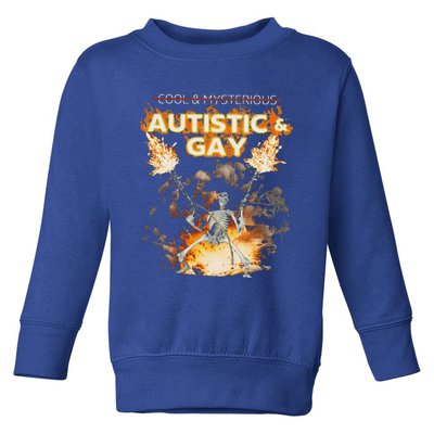 Autistic And Gay Skeleton Toddler Sweatshirt